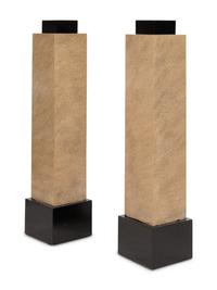 A Pair of Art Deco Style Faux-Porphyry Pedestals