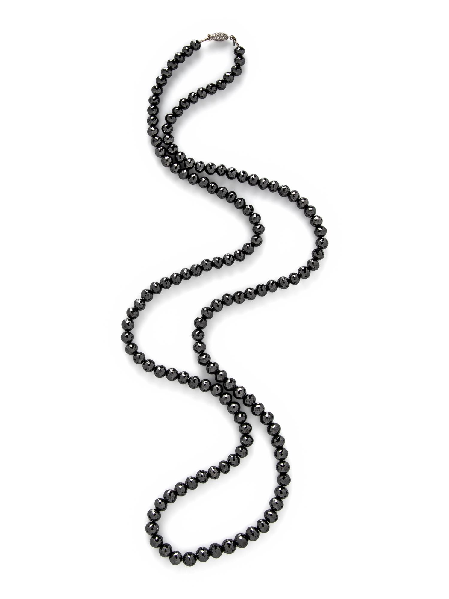 BLACK DIAMOND AND DIAMOND NECKLACE