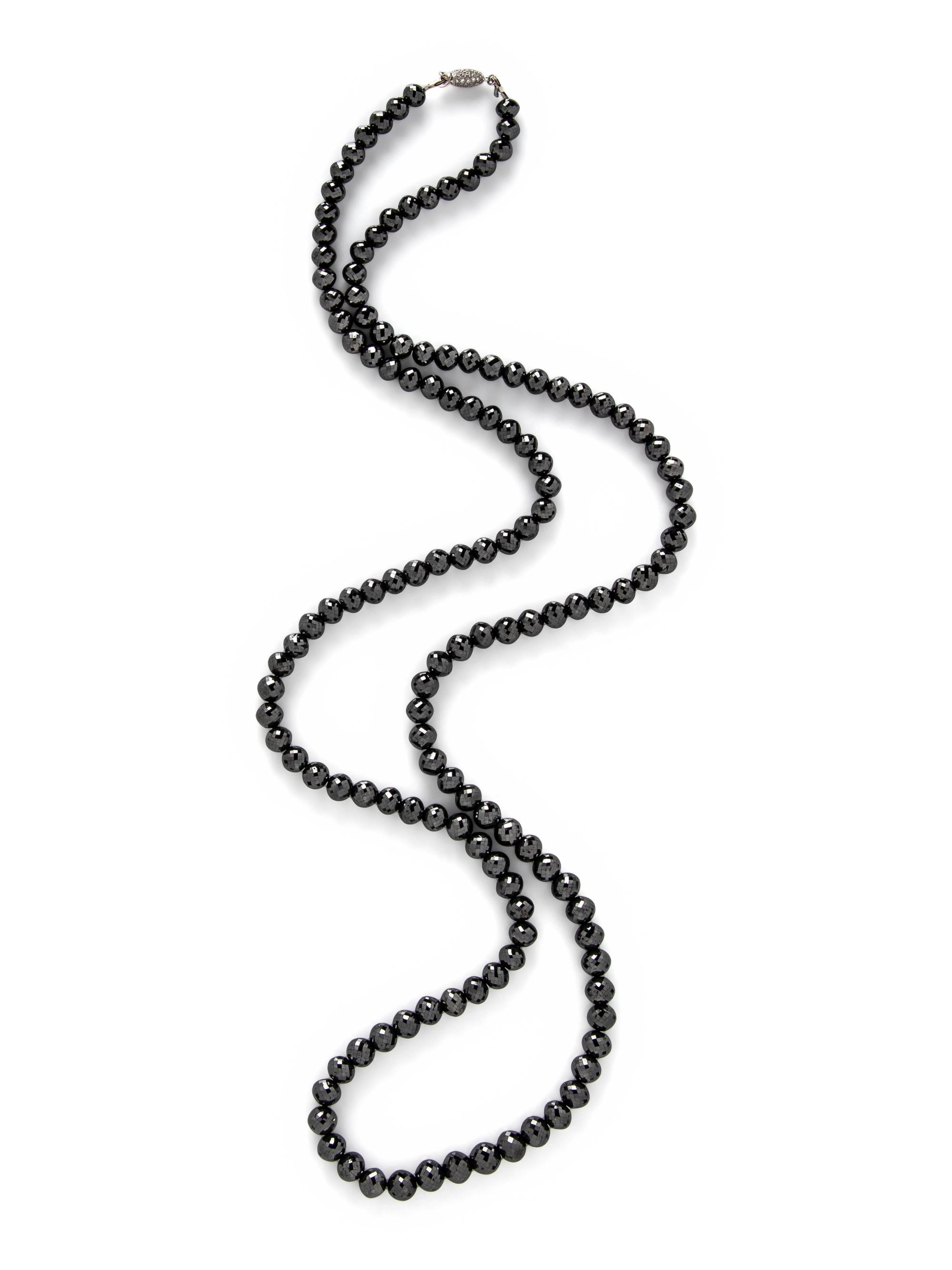 BLACK DIAMOND AND DIAMOND NECKLACE