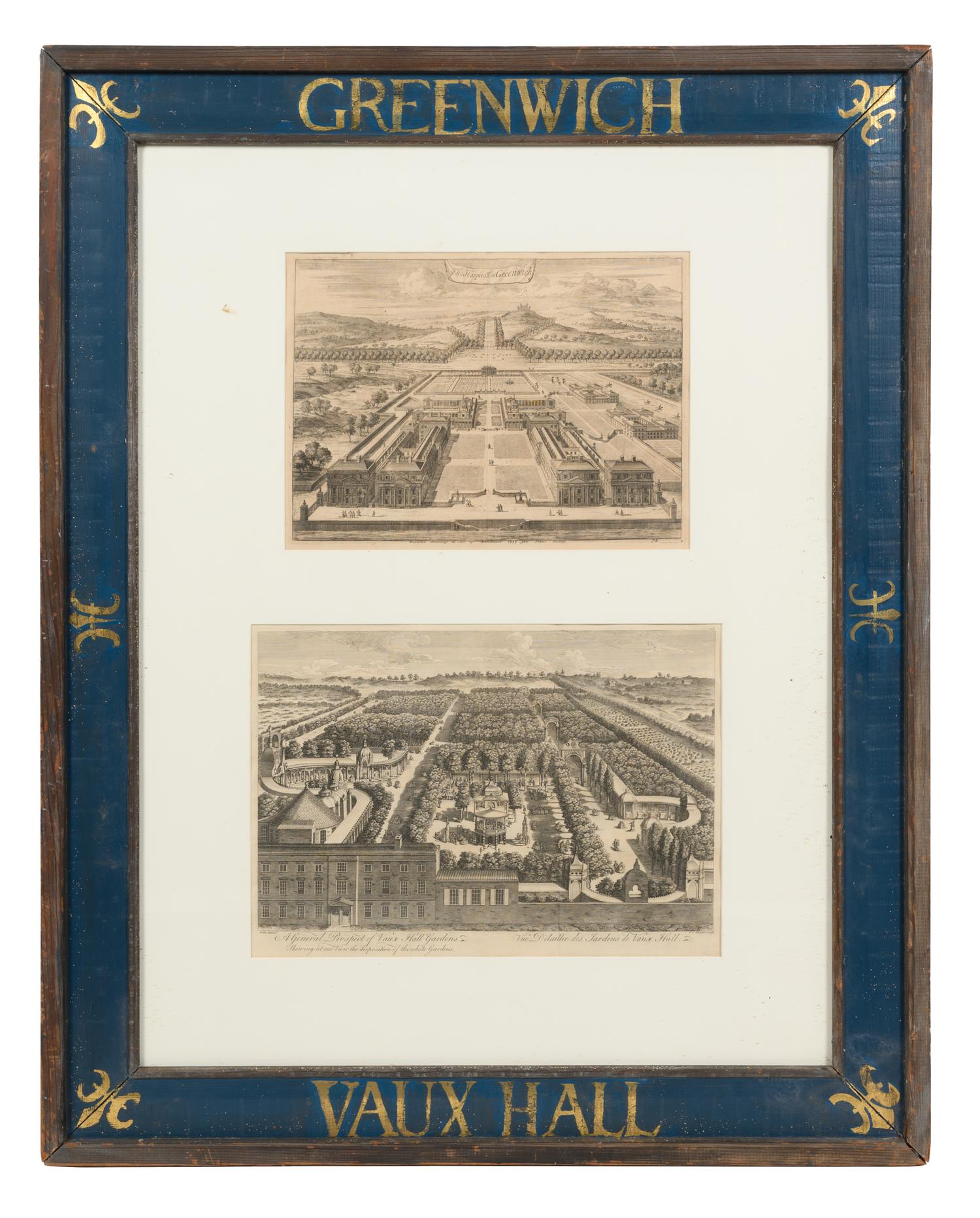 Two English Engravings of Manors