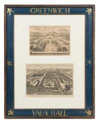 Two English Engravings of Manors