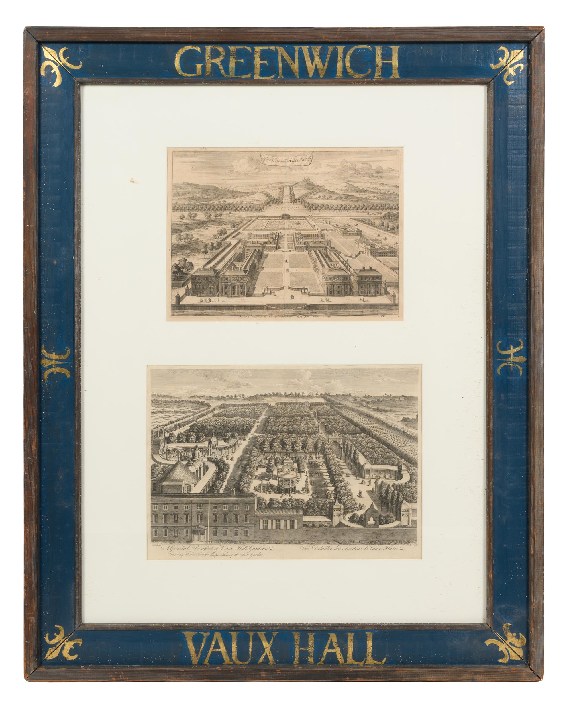 Two English Engravings of Manors
