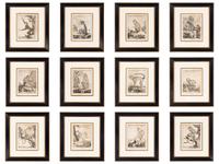 A Collection of Twelve Georges-Louis Leclerc Monkey Engravings from Histoire Naturelle