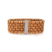 ROBERTO COIN, BICOLOR GOLD AND DIAMOND 'APPASSIONATA' BRACELET