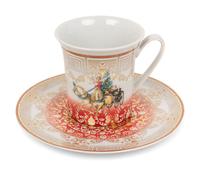 A Group of Versace Christmas Chariot Porcelain Table Articles
