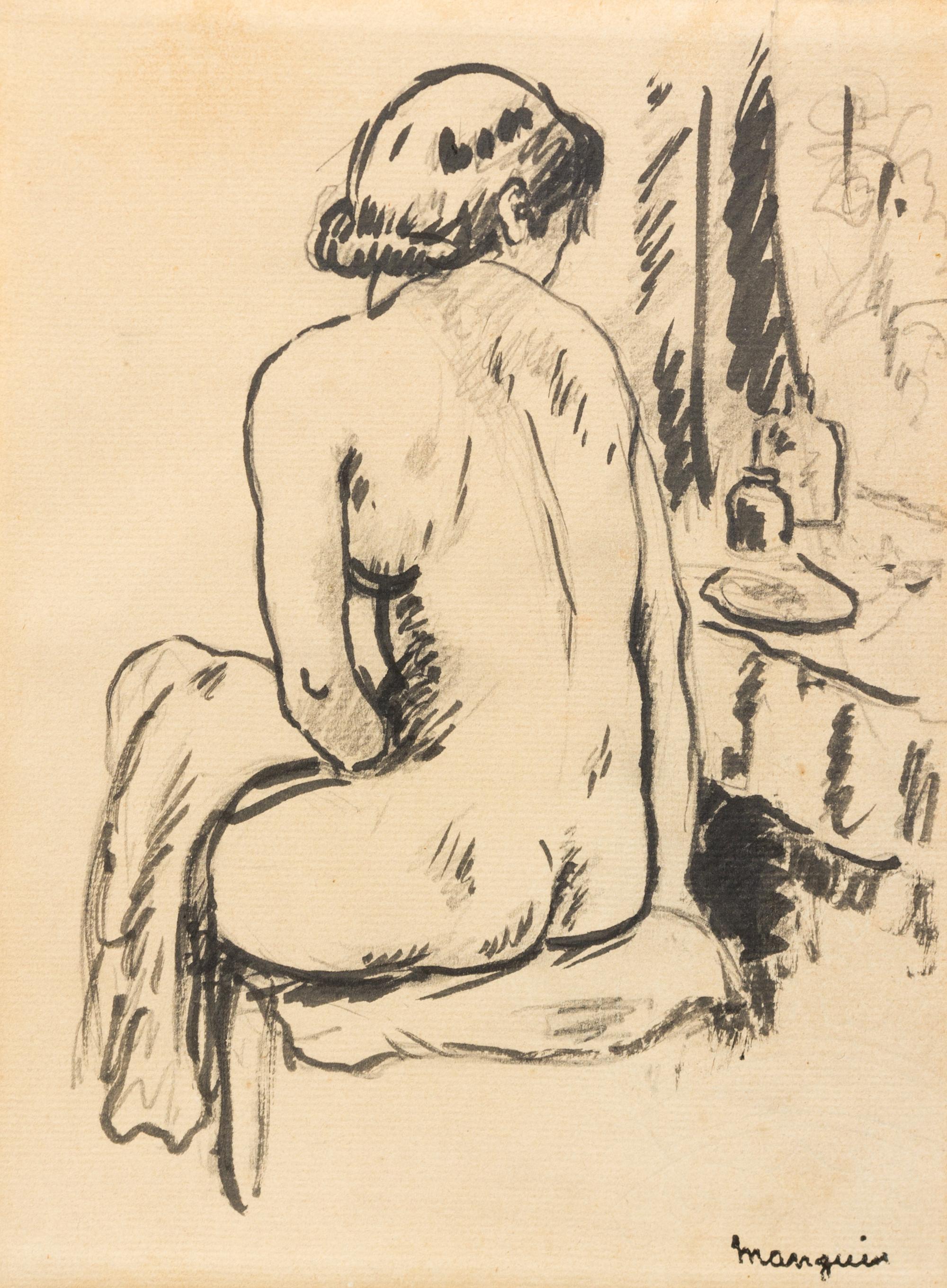 Henri Charles Manguin, (French, 1874-1949), Nu assis, 1944