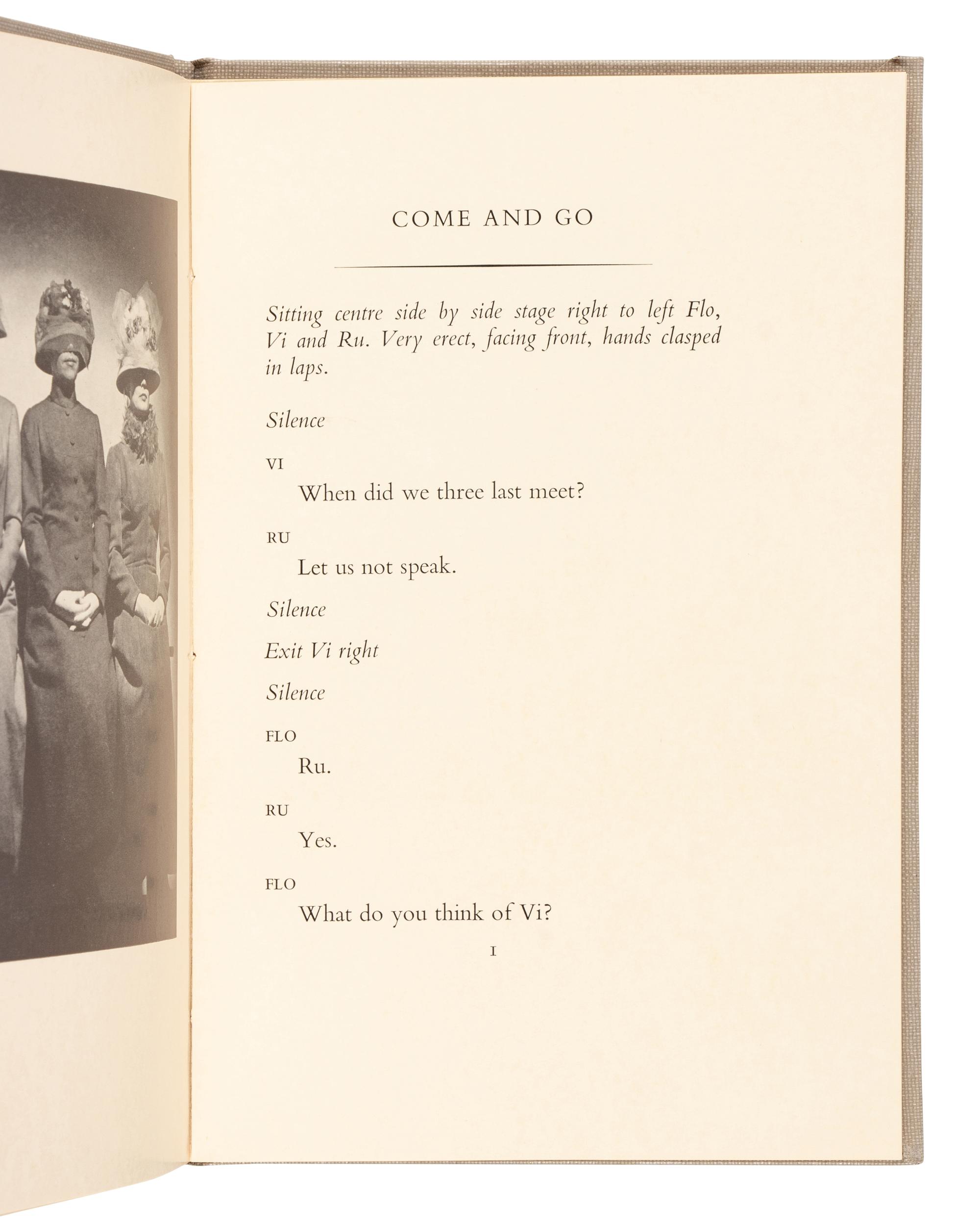 BECKETT, Samuel (1906-1989). Come and Go. Dramaticule . London: Calder & Boyars, 1967.