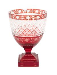 A Bohemian Glass Vase Height 9 1/4 inches. — 20TH CENTURY