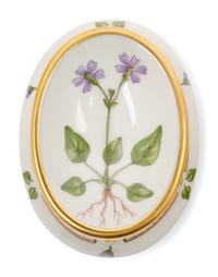 A Pair of Royal Copenhagen Flora Danica Trench Salts