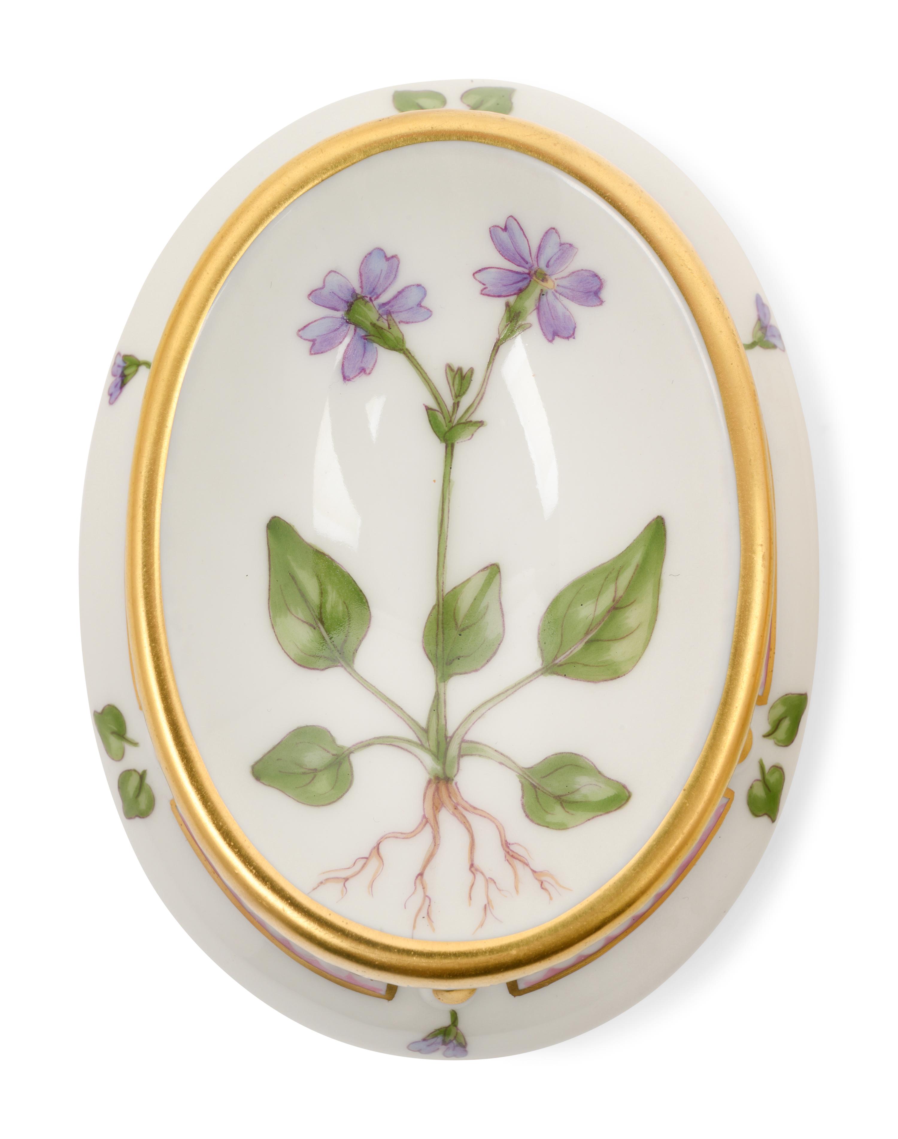 A Pair of Royal Copenhagen Flora Danica Trench Salts