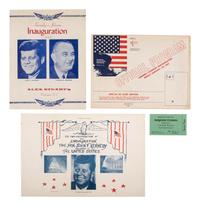 [KENNEDY, John F. (1917-1963)]. Inauguration invitation, ticket, and program, with additional ephemera.