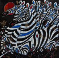 Tie-Feng Jiang, (American, b. 1938), Imperial Zebra's