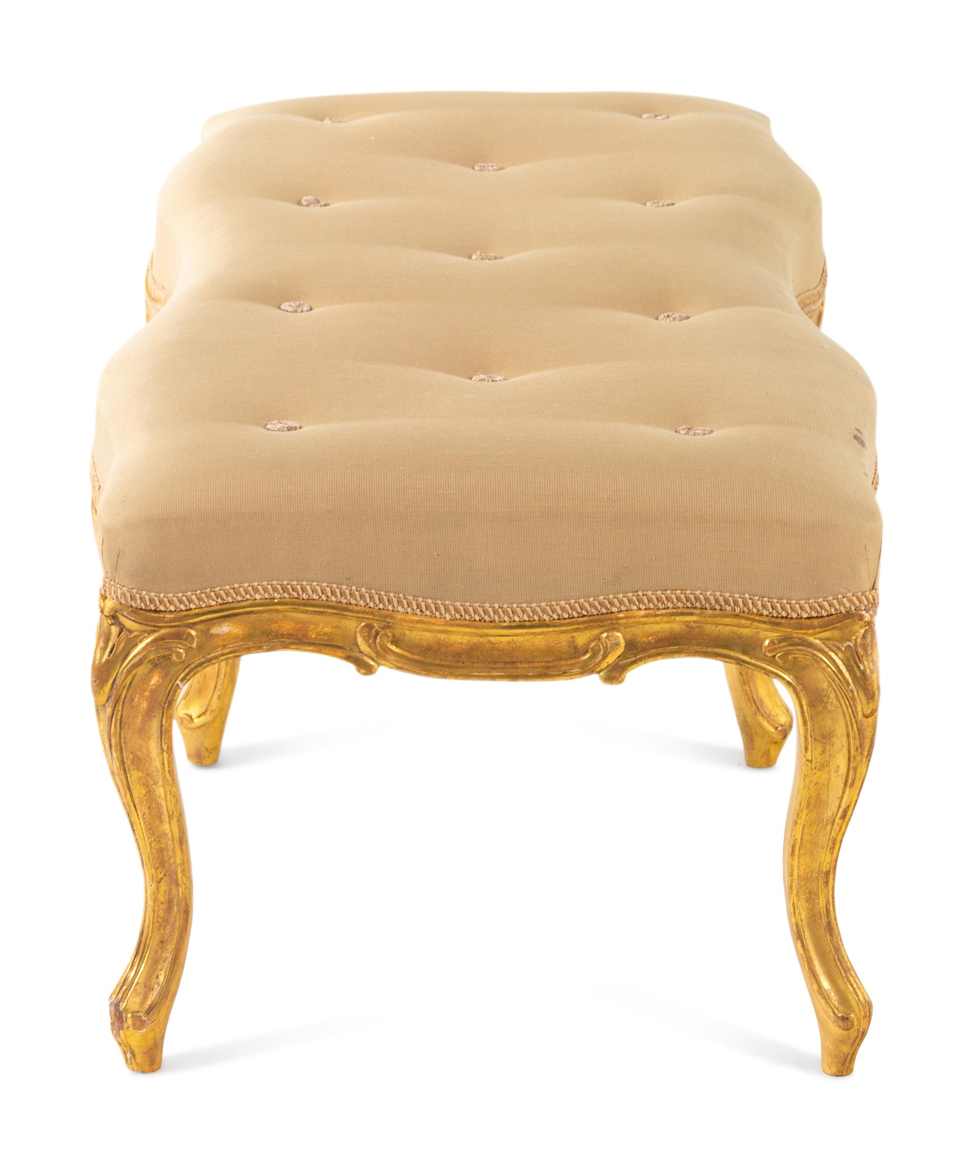 A George III Giltwood Window Bench