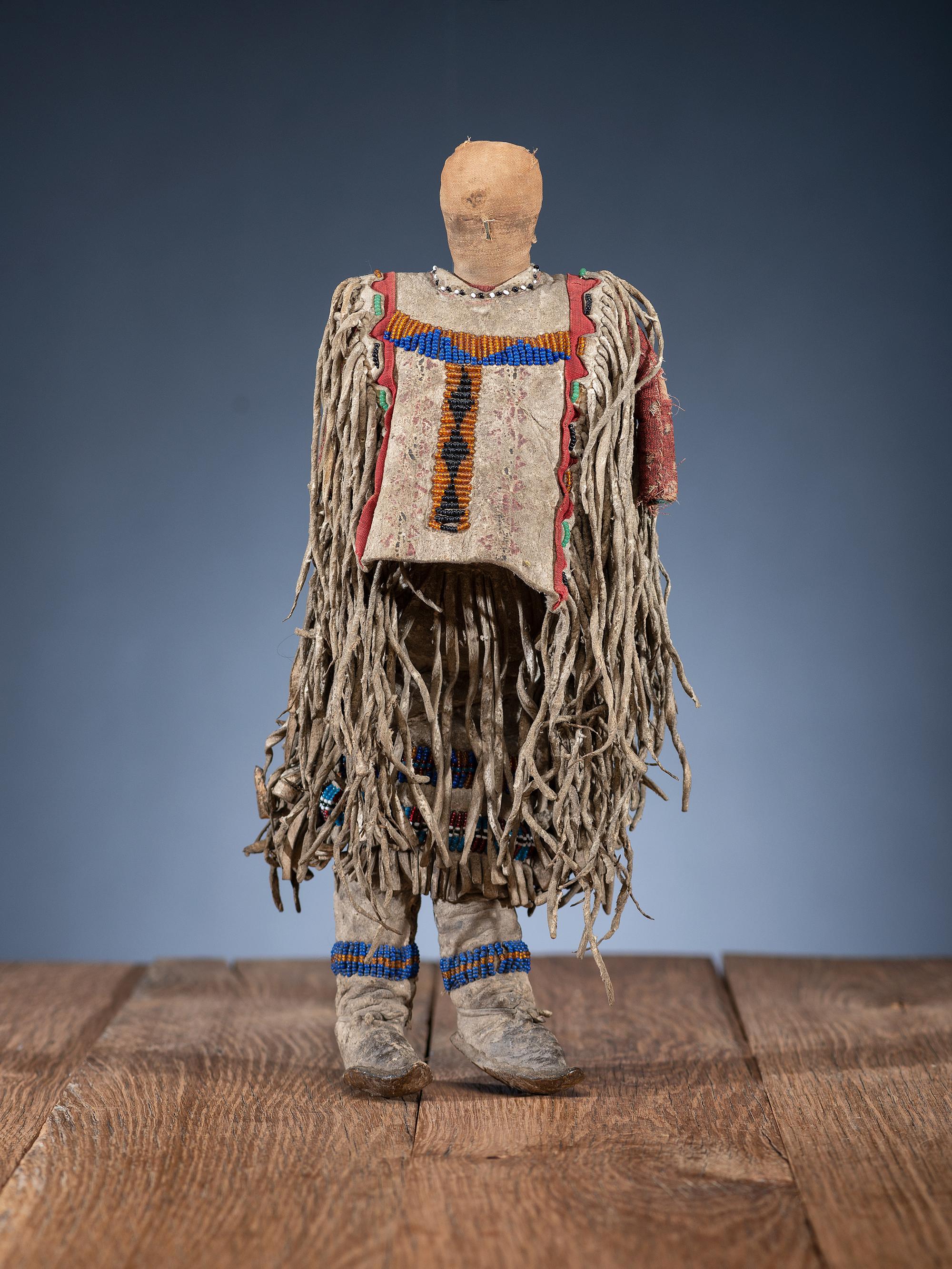 Apache Beaded Hide Doll