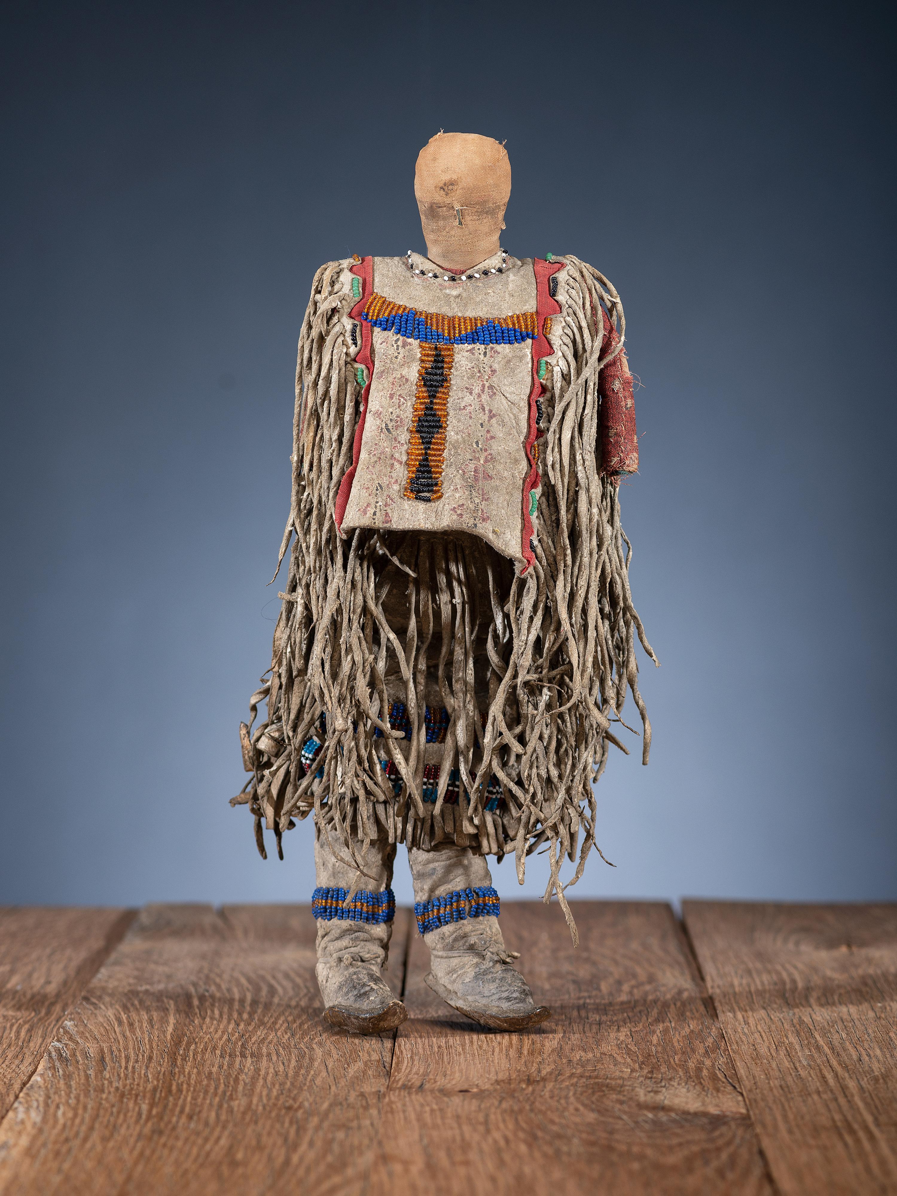 Apache Beaded Hide Doll