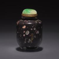 A Chinese Amygdaloidal Basalt Snuff Jarlet, 19th/20th Century — 清晚期-民國 玄武岩鼻煙罐
