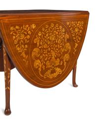 A Dutch Marquetry Drop-Leaf Gate-Leg Table