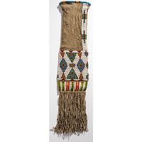 Sioux Beaded Hide Tobacco Bag