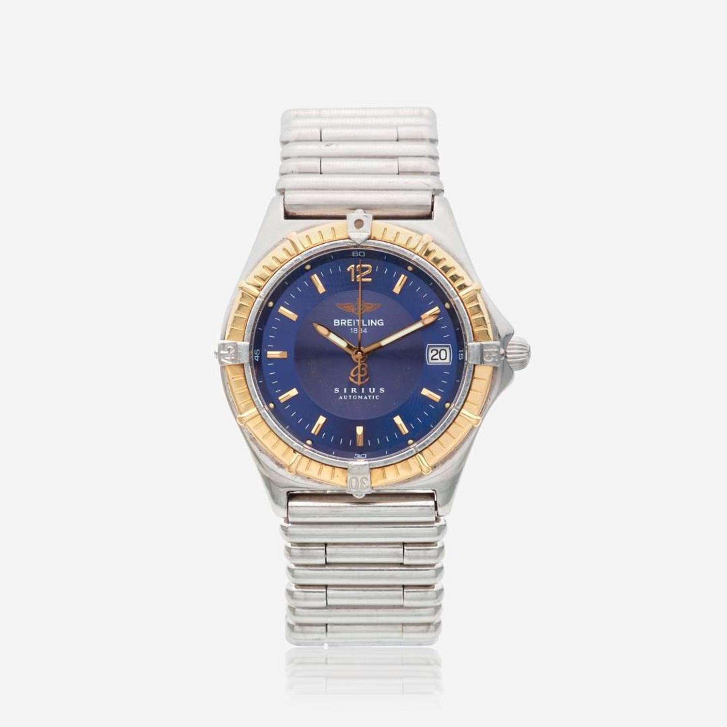 An stainless steel and gold wristwatch, Breitling Sirius, D10071