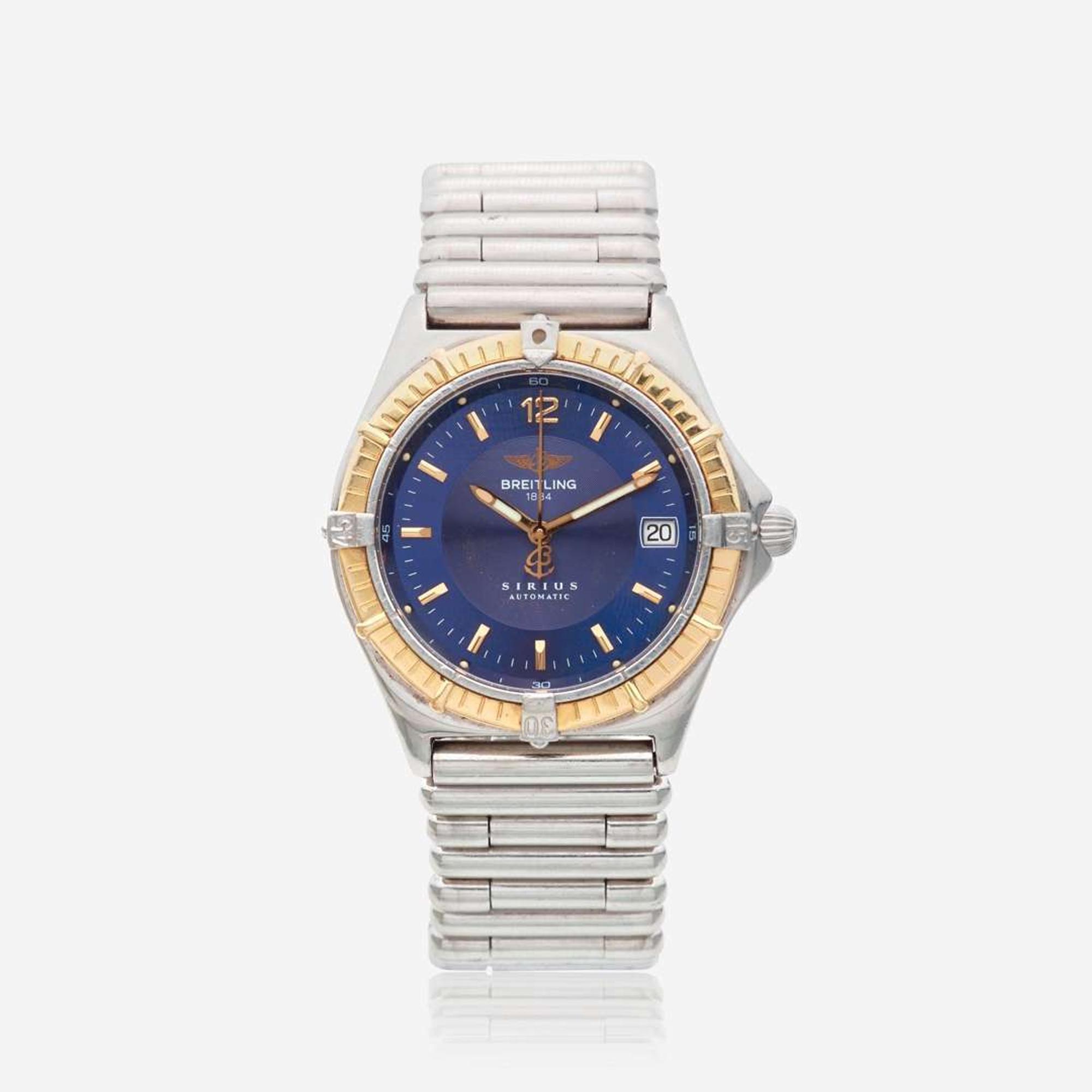An stainless steel and gold wristwatch, Breitling Sirius, D10071