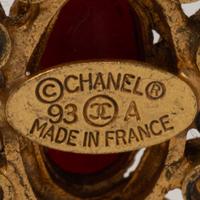Chanel, CC & Gripoix Stone Ear Clips, F/W 1993