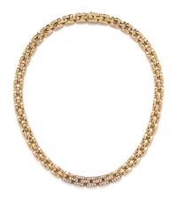 An 18 Karat Yellow Gold and Diamond 'Maillon Panthere' Necklace, Cartier,