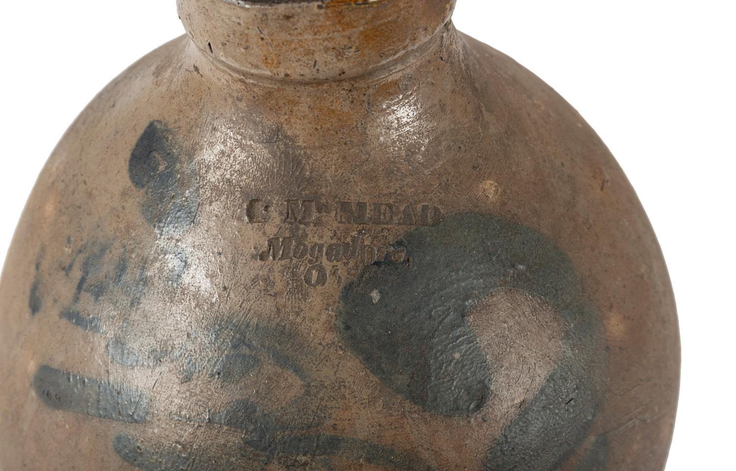 An Ohio Cobalt Decorated Stoneware Jug