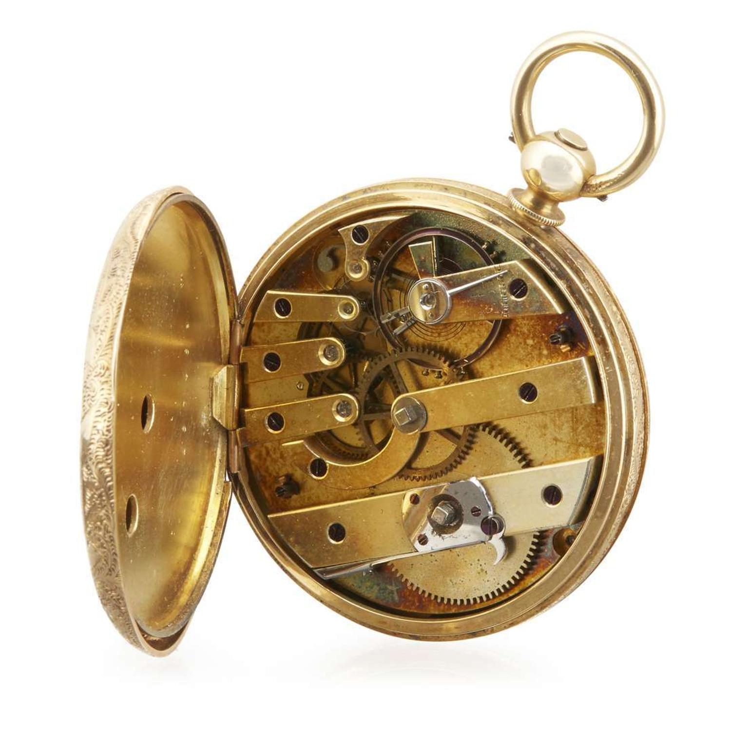 18 karat gold hunting case pocket watch M. J. Tobias, Liverpool, England, first quarter 19th century