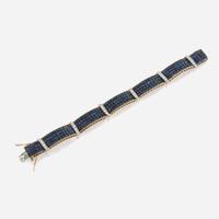 A Sapphire, Diamond, Gold, and Platinum Bracelet by Van Cleef & Arpels