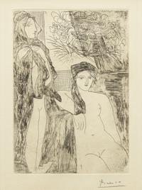 Rembrandt et deux Femmes (from La Suite Vollard) , 1934