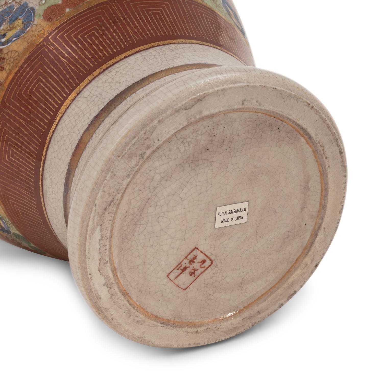 Six Japanese Kutani Porcelain Covered Jars