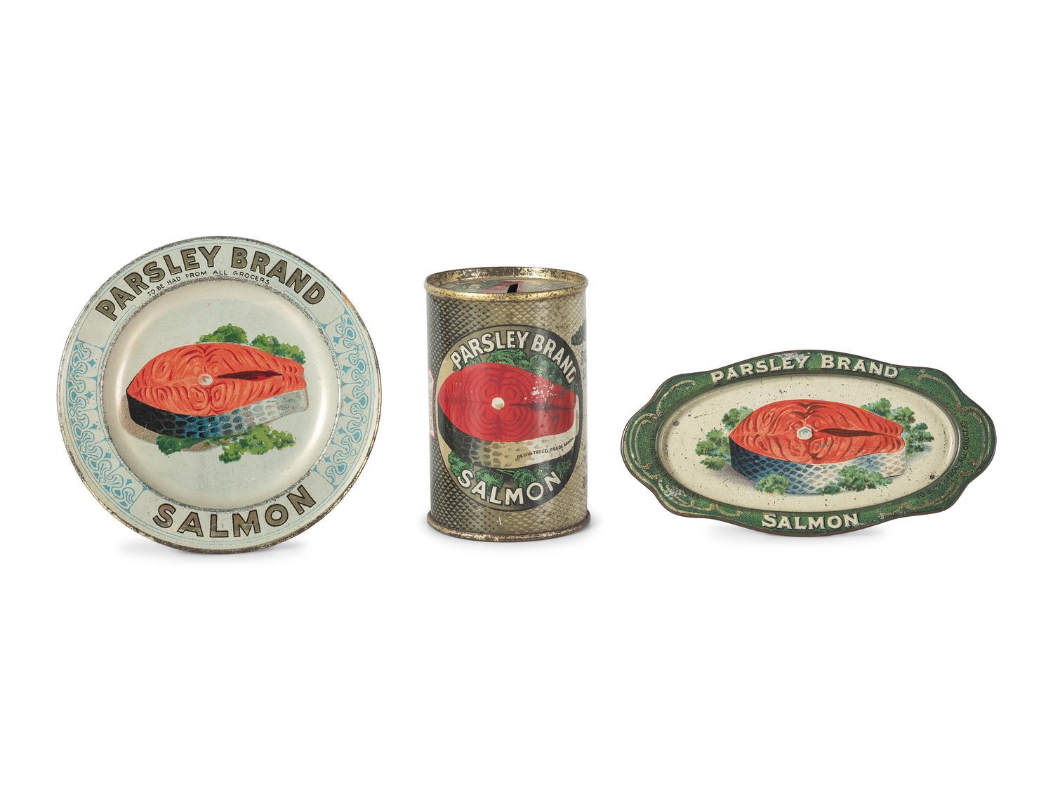Three Parsley Brand Salmon Advertising Pieces