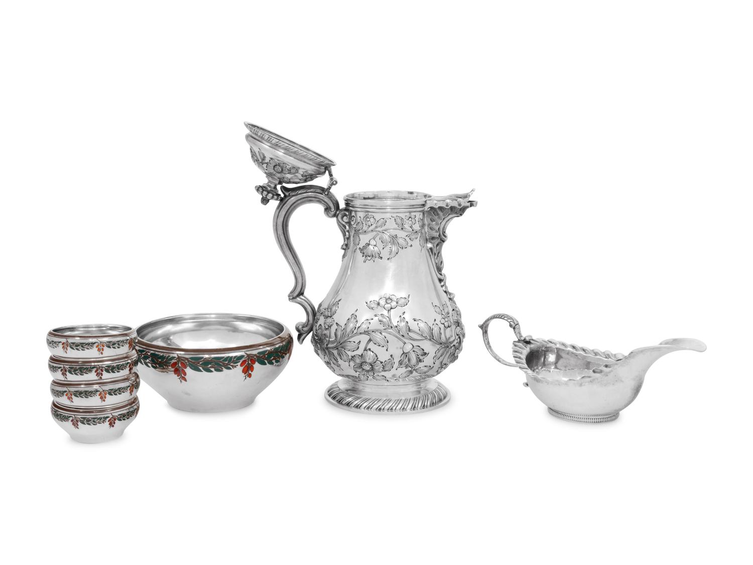Seven American Silver Table Articles