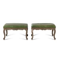 A Pair of Louis XV Style Painted Tabourets