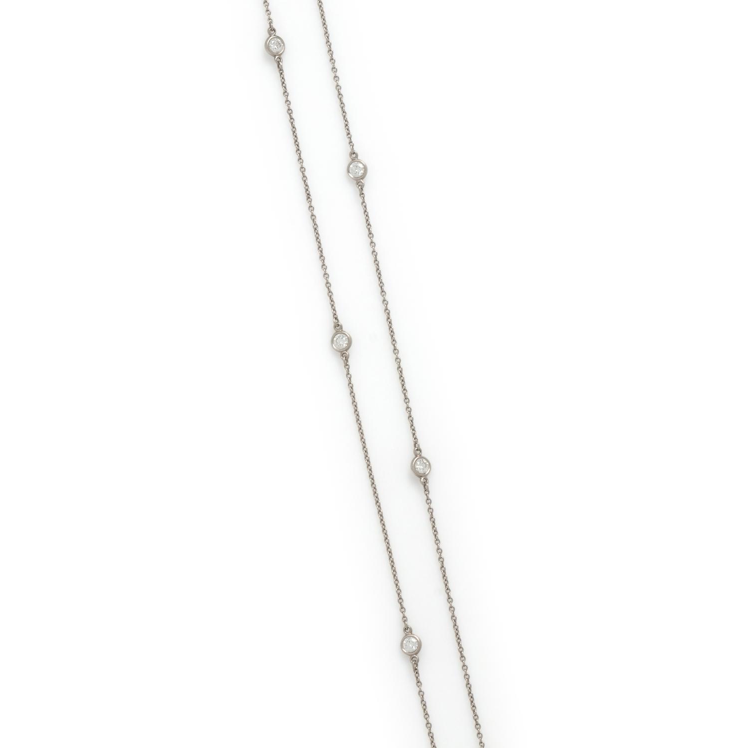 TIFFANY & CO., ELSA PERETTI, PLATINUM 'DIAMONDS BY THE YARD' NECKLACE