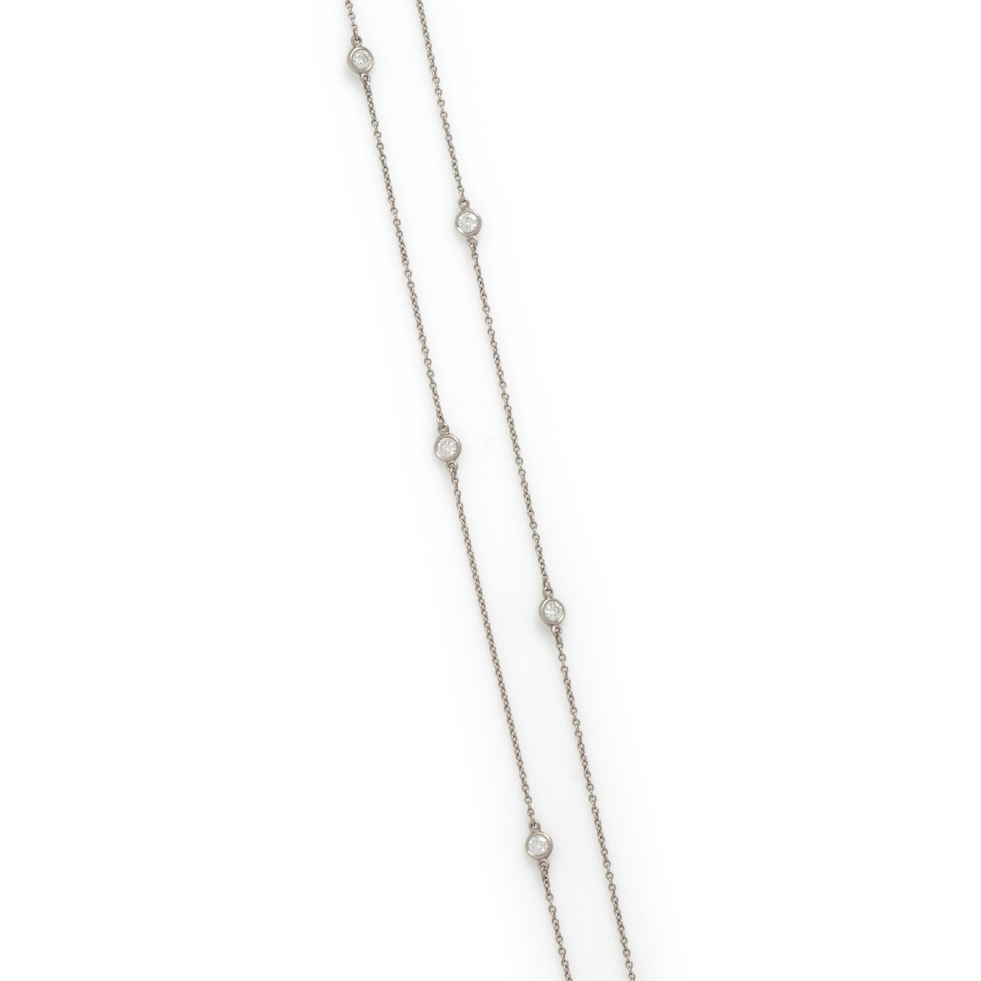 TIFFANY & CO., ELSA PERETTI, PLATINUM 'DIAMONDS BY THE YARD' NECKLACE