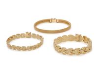 COLLECTION OF YELLOW GOLD BRACELETS
