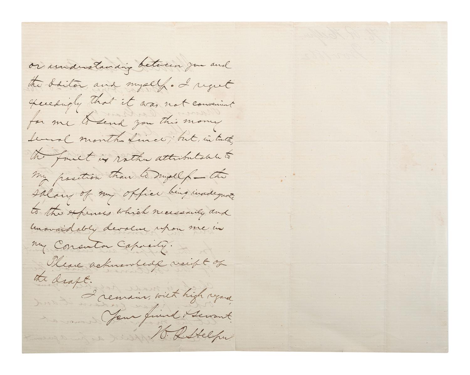 [SLAVERY & ABOLITION] -- [COCKRAN, Francis S. (1814-1886)]. Archive of letters to Maryland abolitionist and Underground Railroad supporter, comprising: