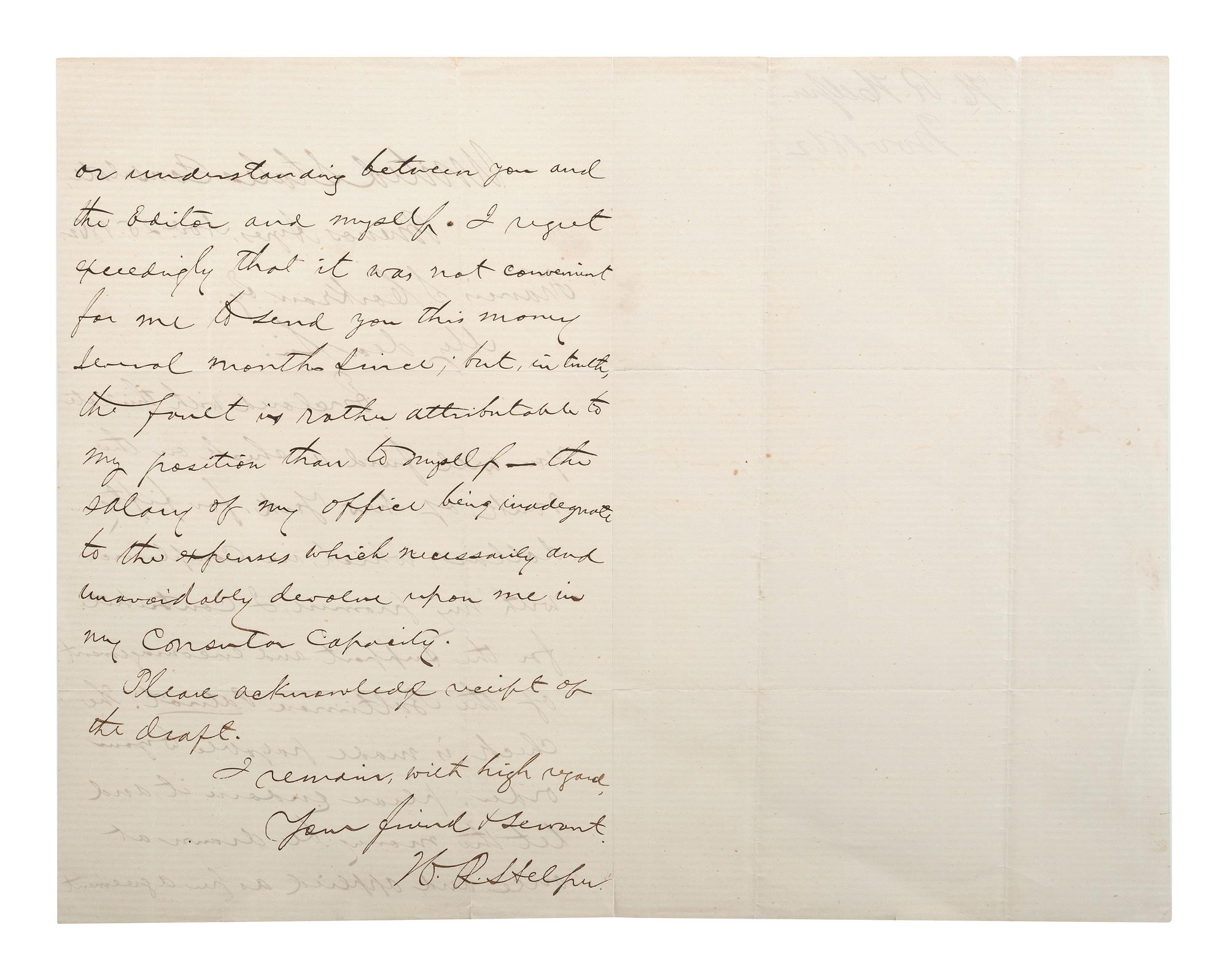 [SLAVERY & ABOLITION] -- [COCKRAN, Francis S. (1814-1886)]. Archive of letters to Maryland abolitionist and Underground Railroad supporter, comprising: