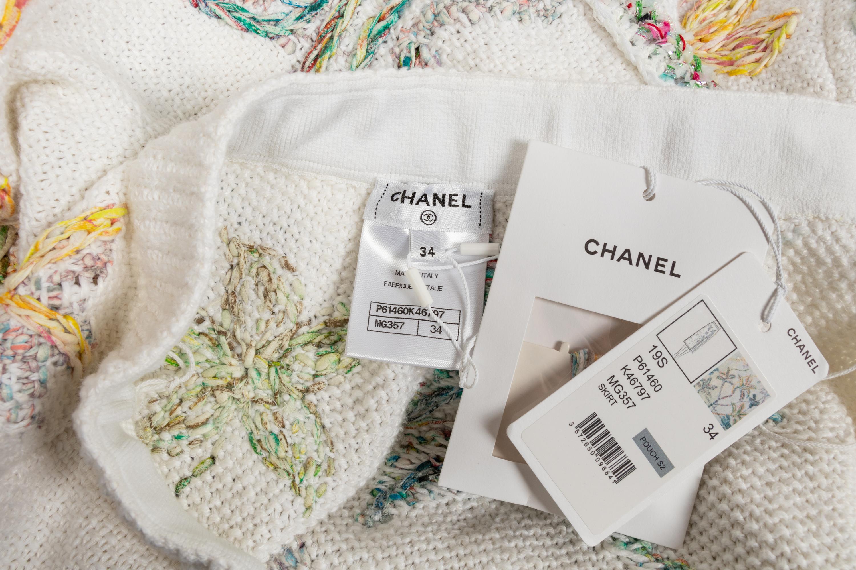 Chanel Embroidered Two-Layer Skirt, 2019