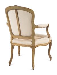 A Set of Four Louis XV Painted Fauteuils