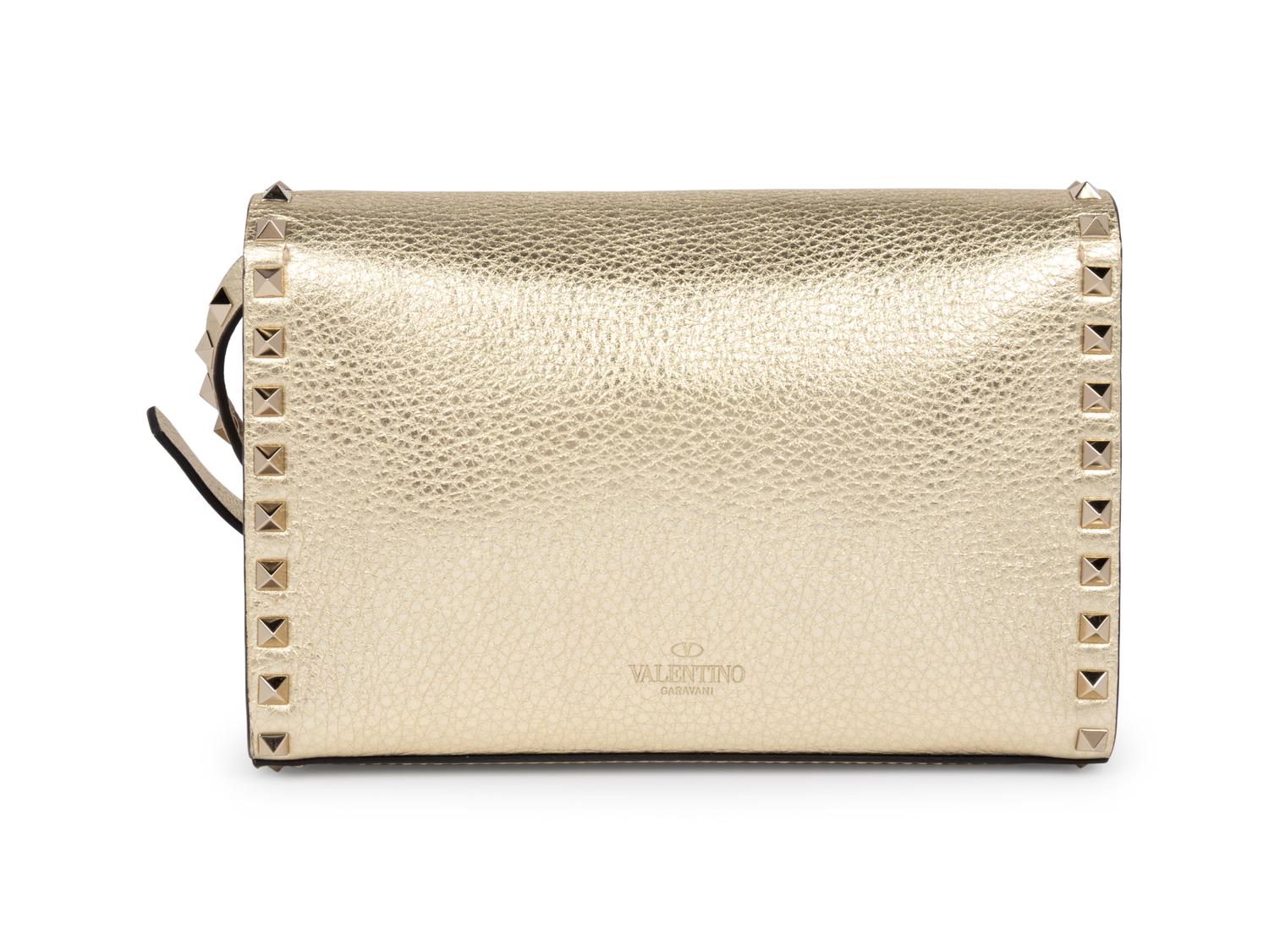 Valentino Rockstud Gold Leather Bag, 2017