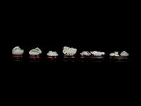 Eight Chinese Carved Jade Figures of Animals