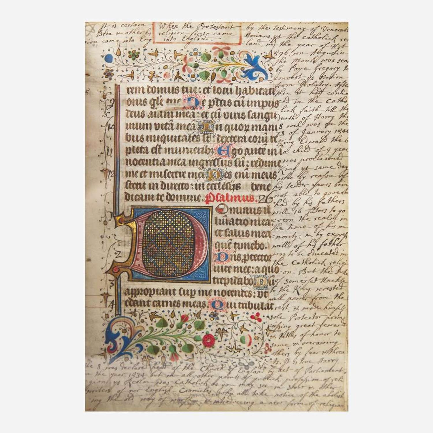 [Religion] Illuminated 15th Century Latin Psalter