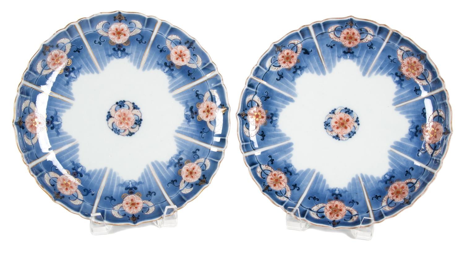 A Set of Eight Chinese Export Porcelain Plates Diameter 9 inches. — 19TH CENTURY