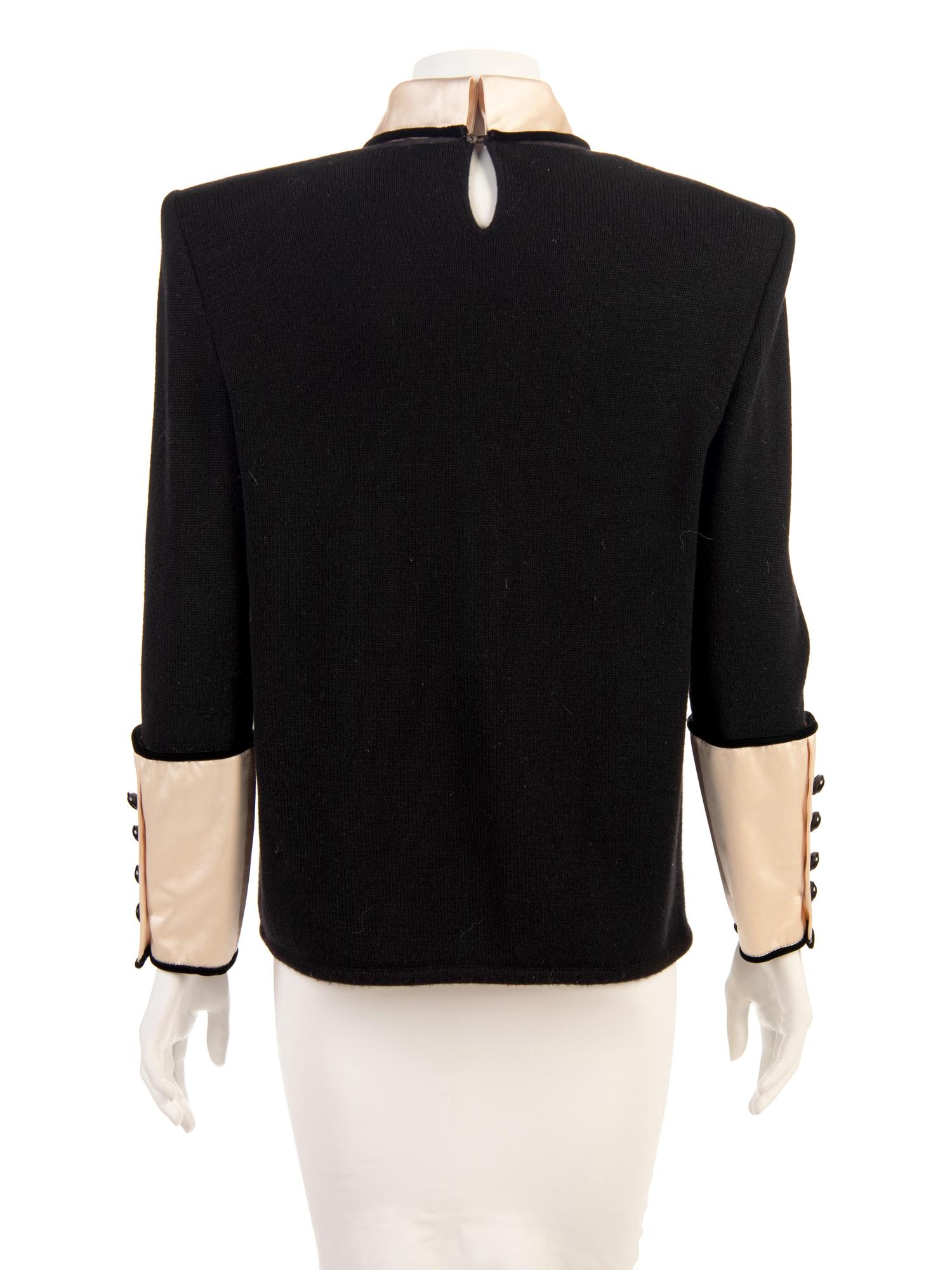 Three Valentino Cashmere Knit Tops with Bows, 1980s