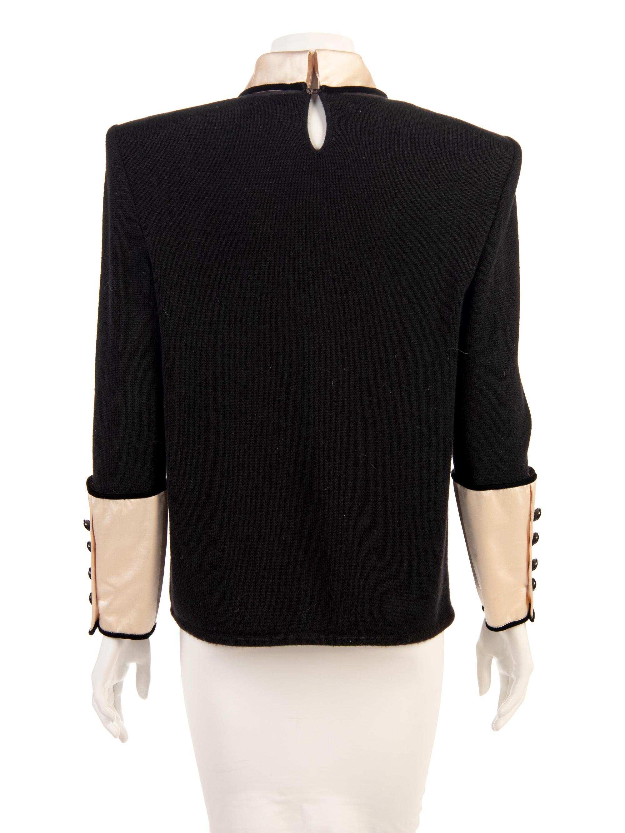 Three Valentino Cashmere Knit Tops with Bows, 1980s