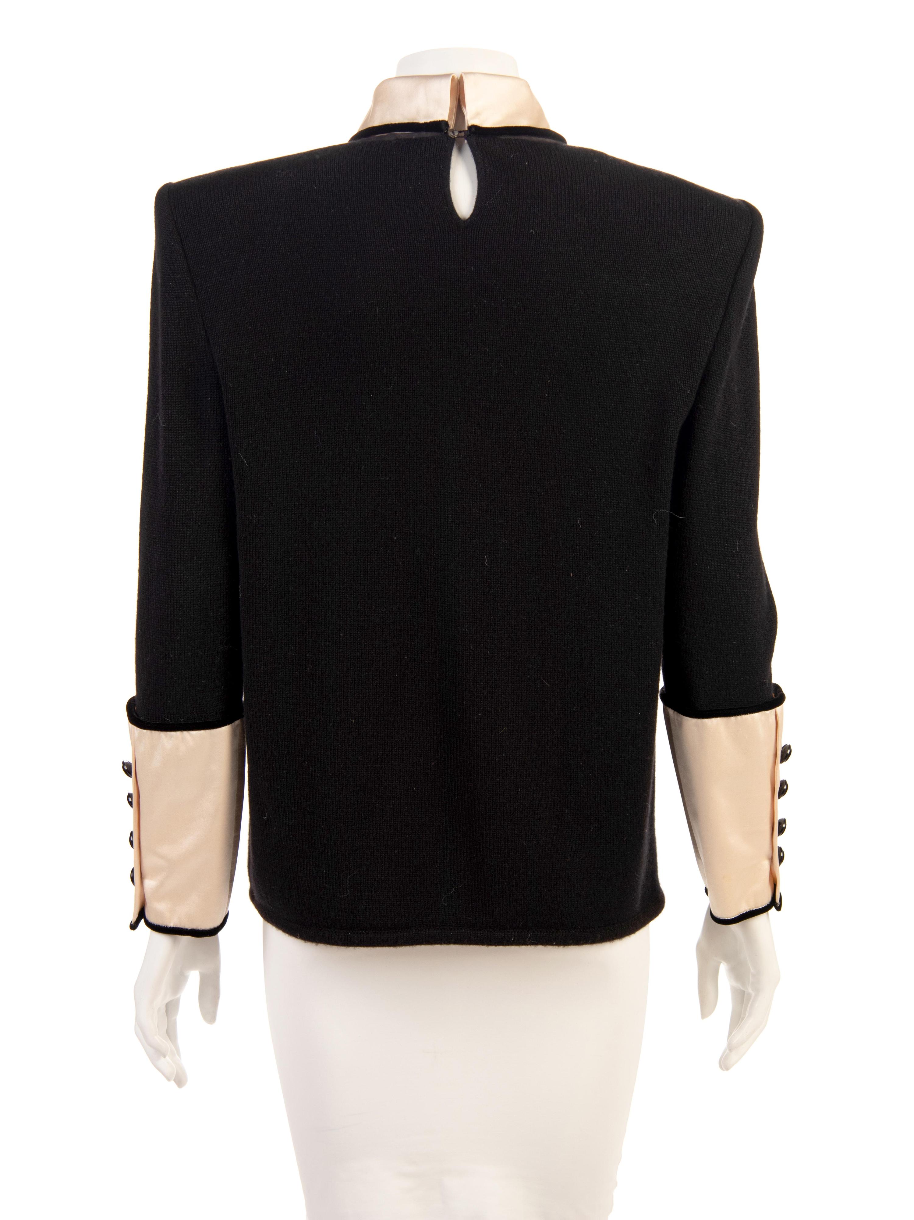 Three Valentino Cashmere Knit Tops with Bows, 1980s