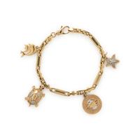 GOLD MARINE CHARM BRACELET