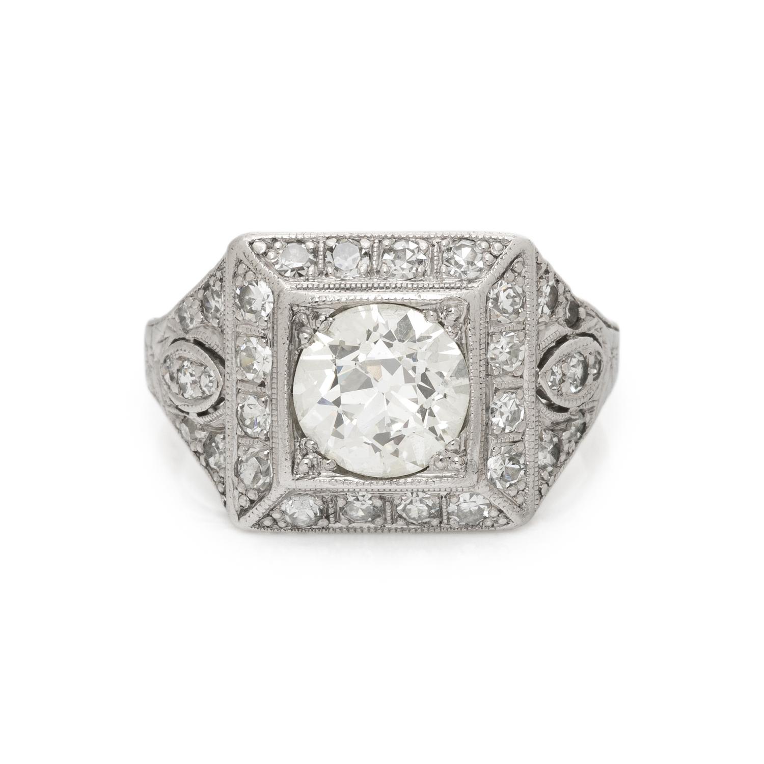 ART DECO, DIAMOND RING